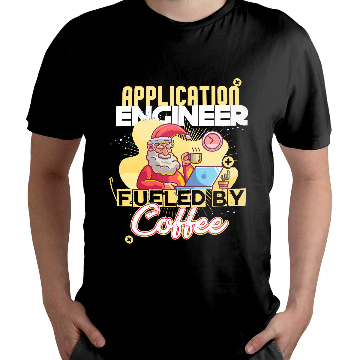Application Engineer Fueled by Coffee, Application Engineer T Shirt - Wonder Print Shop