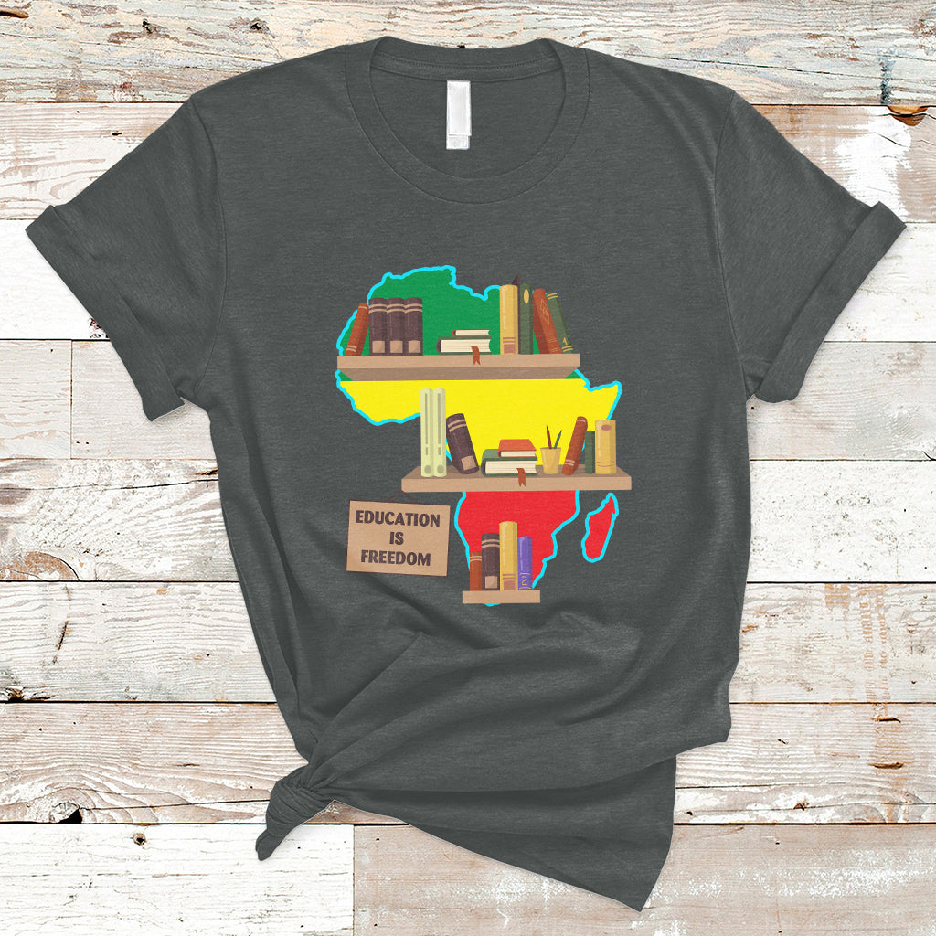 Educate Teach Black History Educated African American Pride T-Shirt - Wonder Print Shop