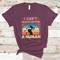 I Can't I'm Busy Growing A Human Pregnant Mom Vintage First Mother's Day T Shirt - Wonder Print Shop