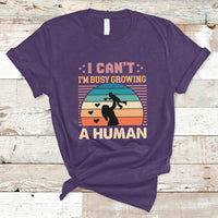 I Can't I'm Busy Growing A Human Pregnant Mom Vintage First Mother's Day T Shirt - Wonder Print Shop