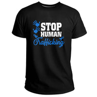 Stop Human Trafficking Blue Ribbon, Awareness T Shirt - Wonder Print Shop