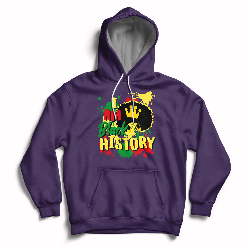 I Am Black History African American Pride Black DNA Queen Hoodie - Wonder Print Shop