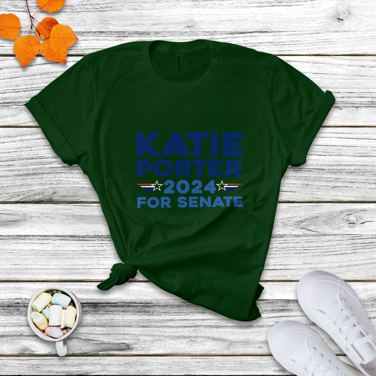 Katie Porter 2024 For US Senate California Democrat Senator - Blue T Shirt - Wonder Print Shop