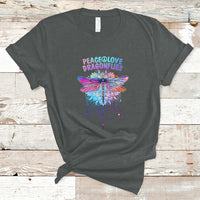 Colorful Peace Love Dragonflies Lovers Boho Mandala T Shirt - Wonder Print Shop