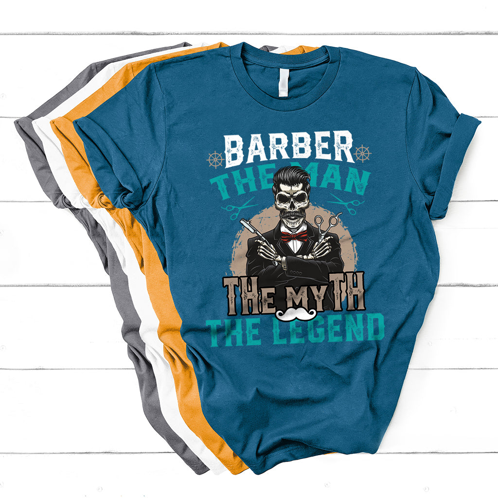 Barber The Man The Myth The Legend T Shirt - Wonder Print Shop