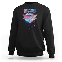 Colorful Peace Love Dragonflies Lovers Boho Mandala Sweatshirt - Wonder Print Shop