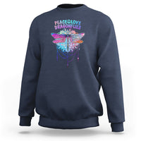 Colorful Peace Love Dragonflies Lovers Boho Mandala Sweatshirt - Wonder Print Shop