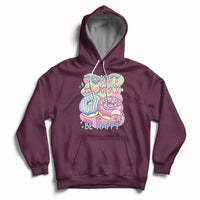 Donut Worry Be Happy Positive Funny Gifts Mens Womens Kids Hoodie - Wonder Print Shop