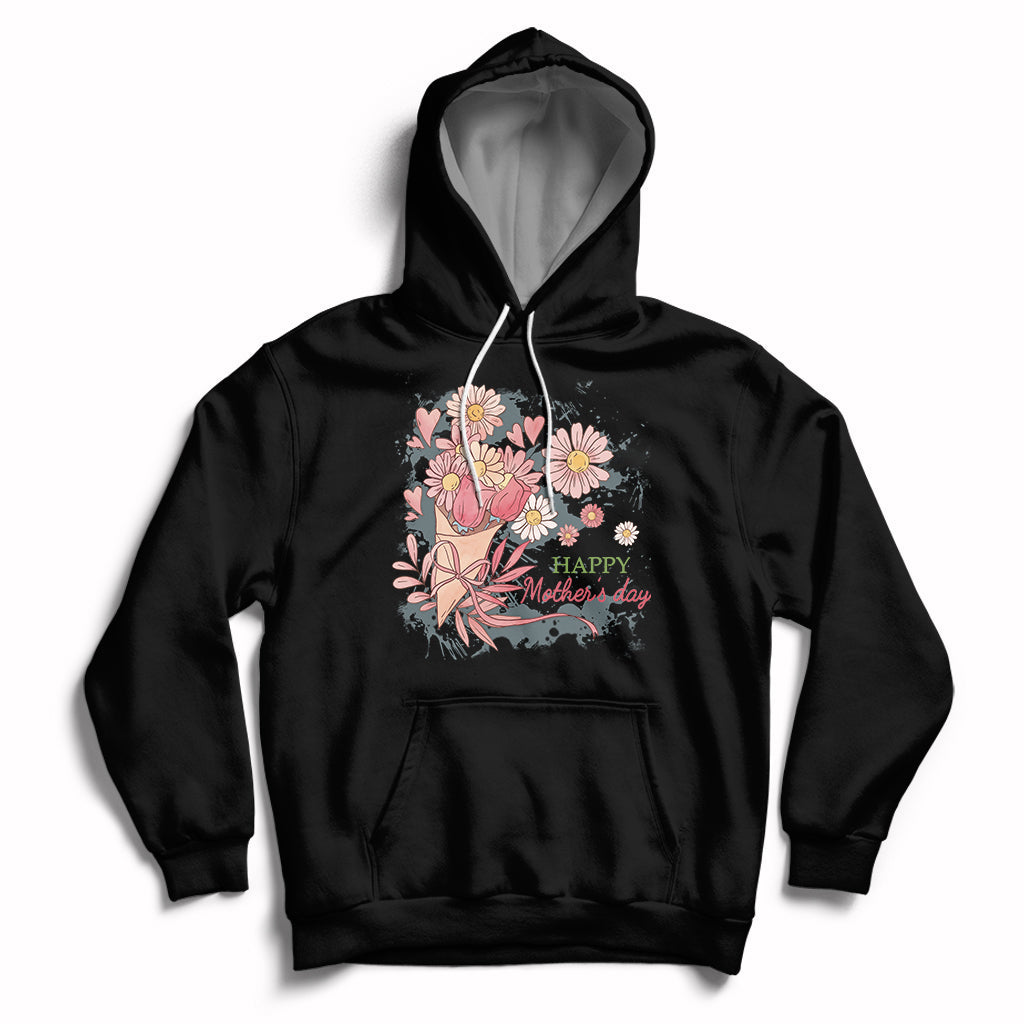 Happy Mother's Day Cute Floral Flowers For Womens Mom Grandma Hoodie - Wonder Print Shop