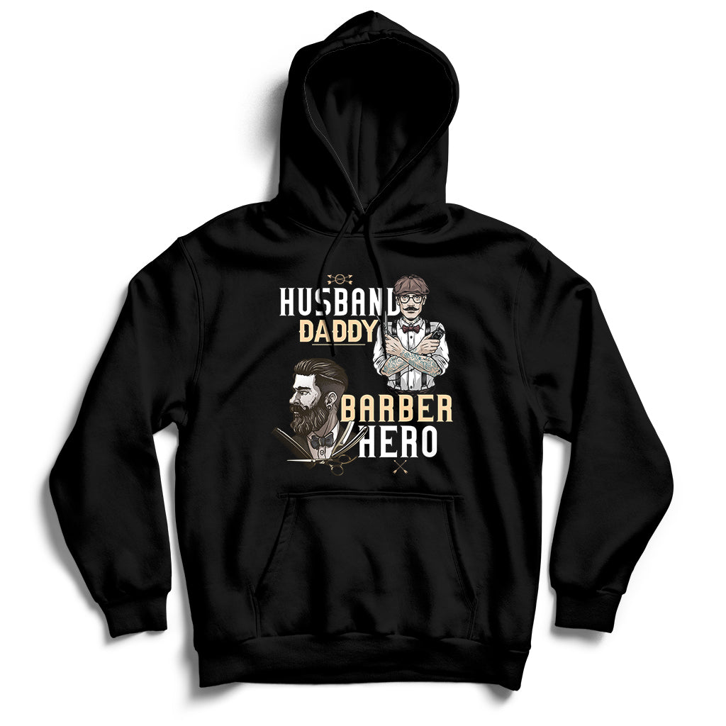 Husband Daddy Barber Hero Hoodie - Wonder Print Shop
