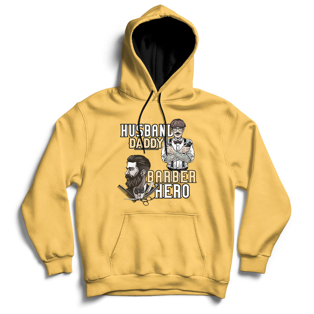 Husband Daddy Barber Hero Hoodie - Wonder Print Shop