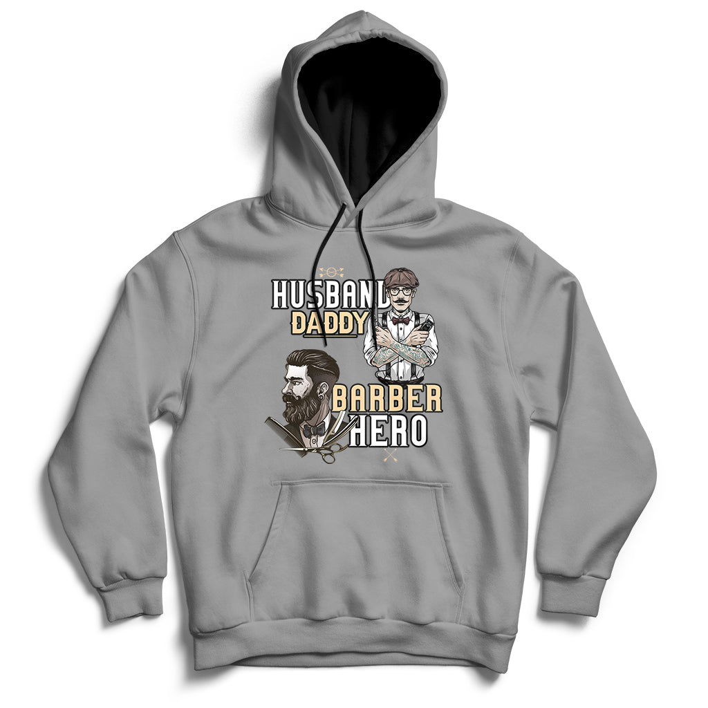 Husband Daddy Barber Hero Hoodie - Wonder Print Shop