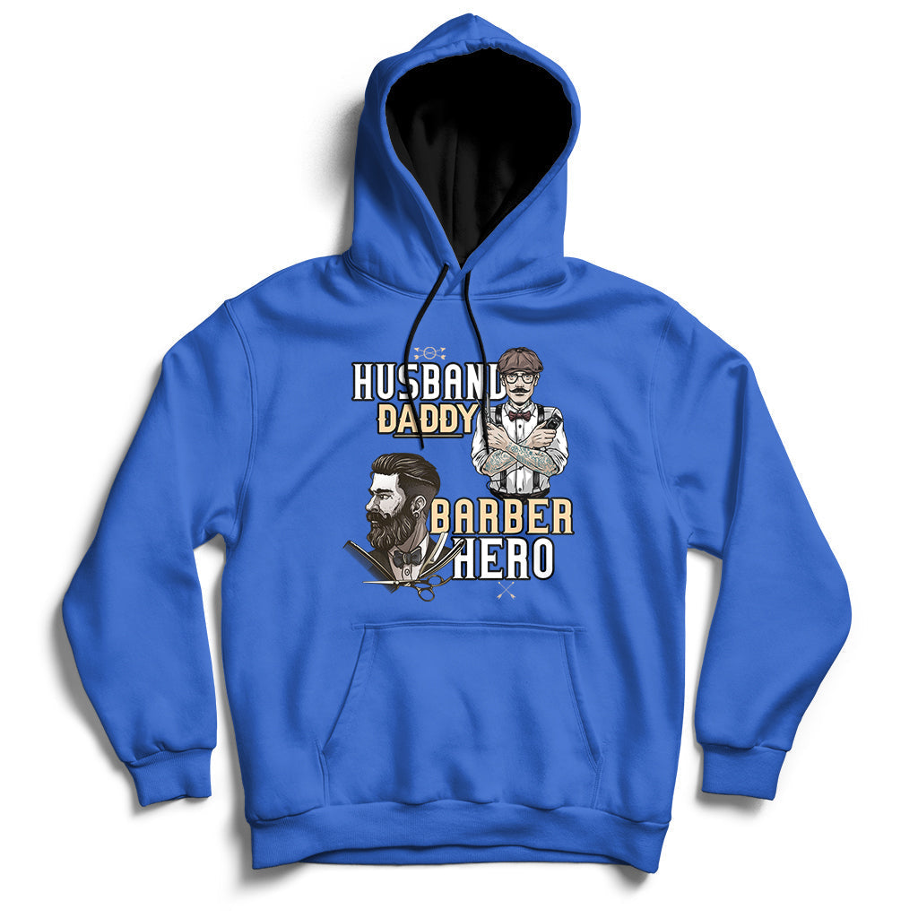 Husband Daddy Barber Hero Hoodie - Wonder Print Shop