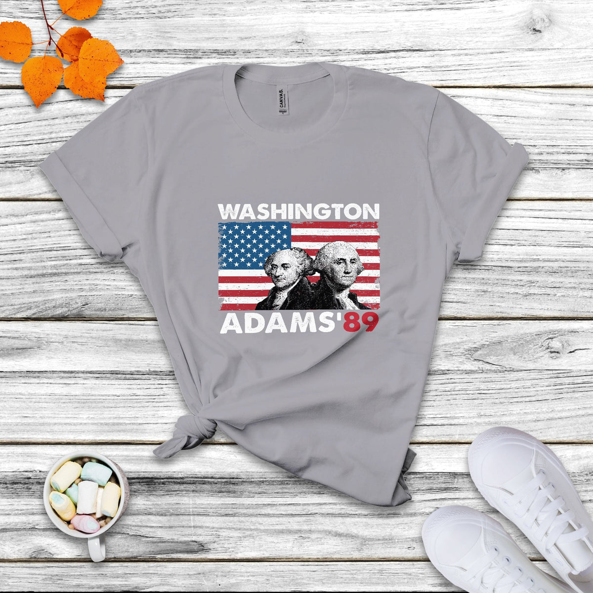 Washington Adams 1789 American Patriots Presidents Day US History US Pride Political T Shirt - Wonder Print Shop