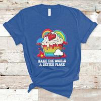Bake The World A Better Place Funny Baking Pastry Pun Baker T-Shirt - Wonder Print Shop