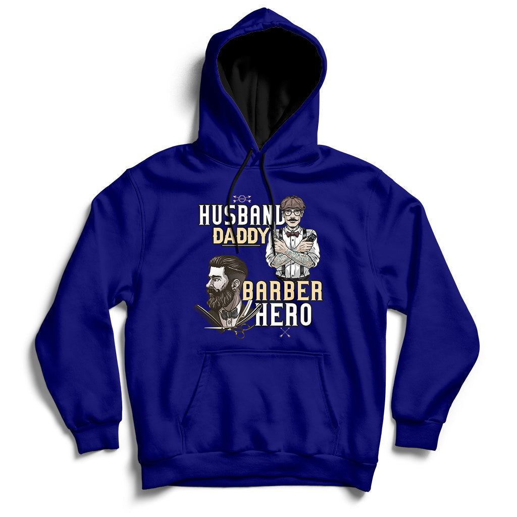 Husband Daddy Barber Hero Hoodie - Wonder Print Shop