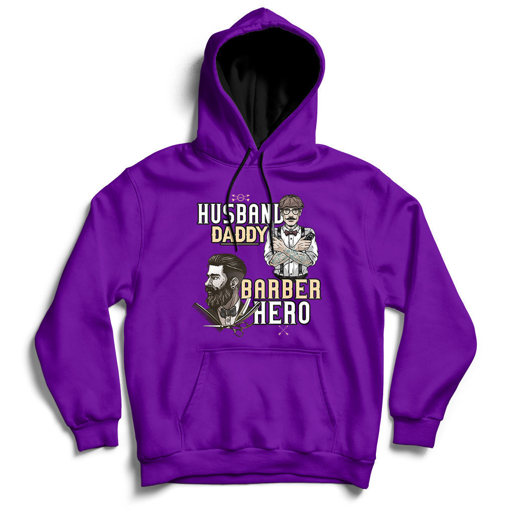 Husband Daddy Barber Hero Hoodie - Wonder Print Shop