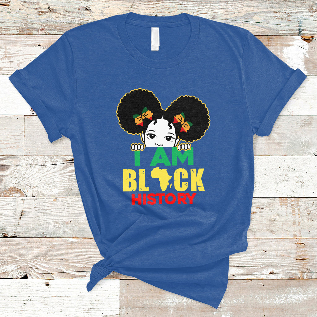 I Am Black History Shirt For Kids Girls Black History Month T Shirt - Wonder Print Shop