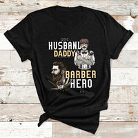 Husband Daddy Barber Hero T Shirt - Wonder Print Shop