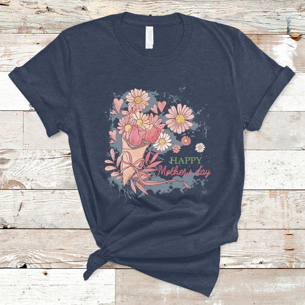 Happy Mother's Day Cute Floral Flowers For Womens Mom Grandma T Shirt - Wonder Print Shop