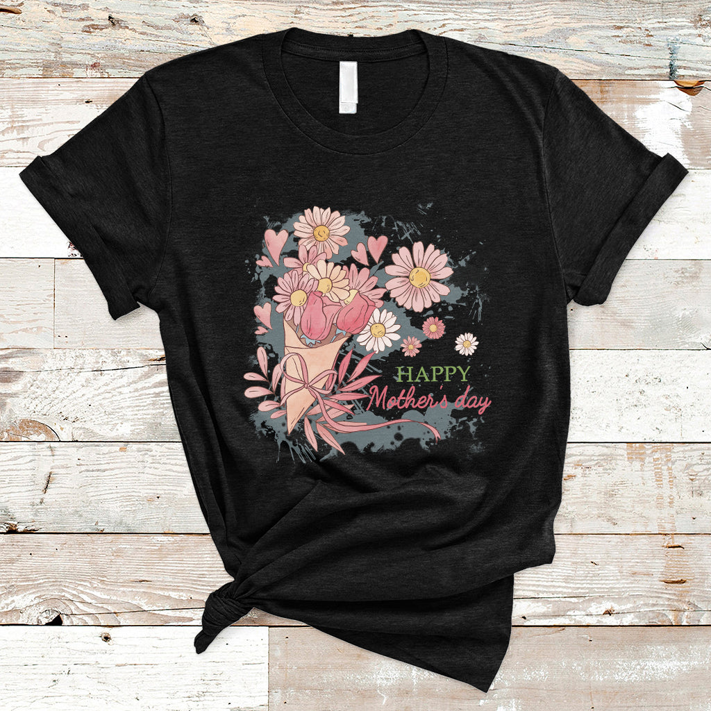 Happy Mother's Day Cute Floral Flowers For Womens Mom Grandma T Shirt - Wonder Print Shop