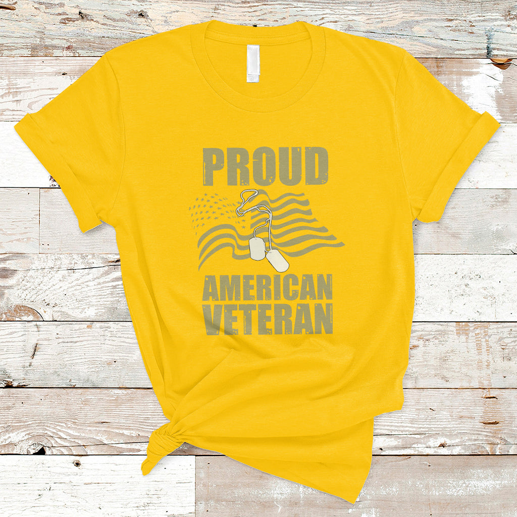 Proud American Veterans Patriotic Soldiers US Flag Pride T-Shirt - Wonder Print Shop