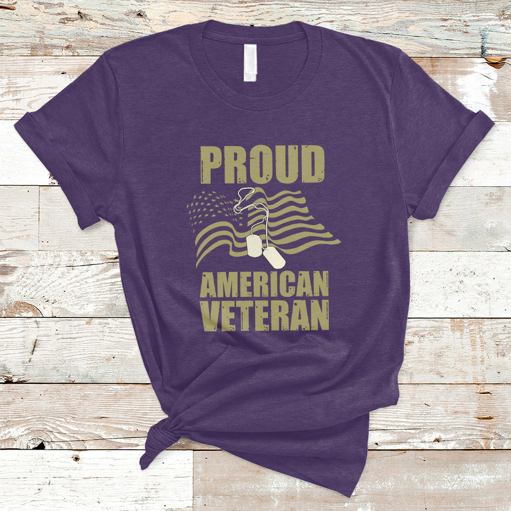 Proud American Veterans Patriotic Soldiers US Flag Pride T-Shirt - Wonder Print Shop