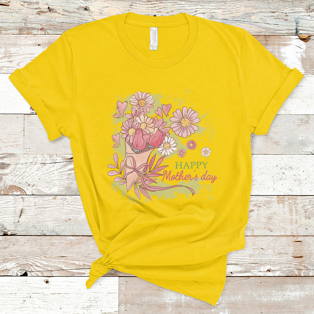 Happy Mother's Day Cute Floral Flowers For Womens Mom Grandma T Shirt - Wonder Print Shop