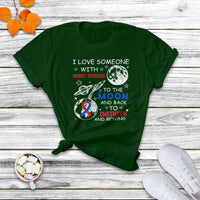 I Love Someone With Heart Disease To The Moon And Back CHD T Shirt - Wonder Print Shop