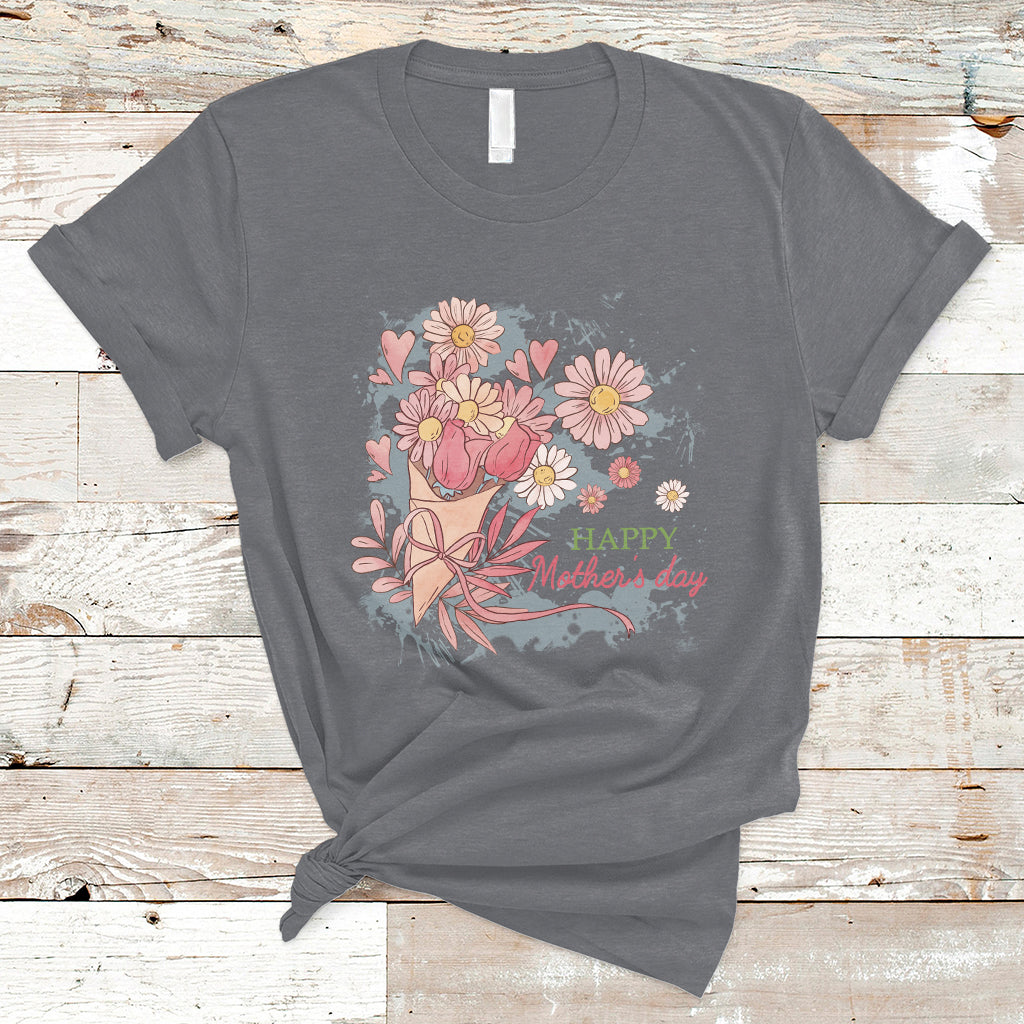 Happy Mother's Day Cute Floral Flowers For Womens Mom Grandma T Shirt - Wonder Print Shop