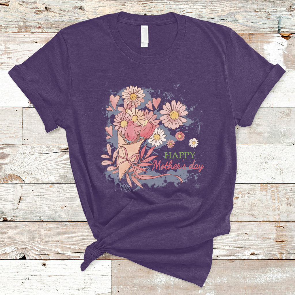 Happy Mother's Day Cute Floral Flowers For Womens Mom Grandma T Shirt - Wonder Print Shop