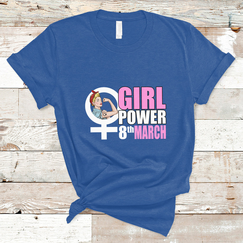 Happy International Womens Day 8 March Feminst Womens Rights T-Shirt - Wonder Print Shop