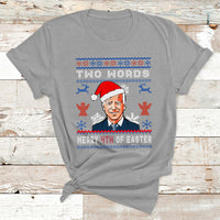 Santa Joe Biden Happy 4th Of Easter Ugly Christmas Sweater T Shirt - Wonder Print Shop