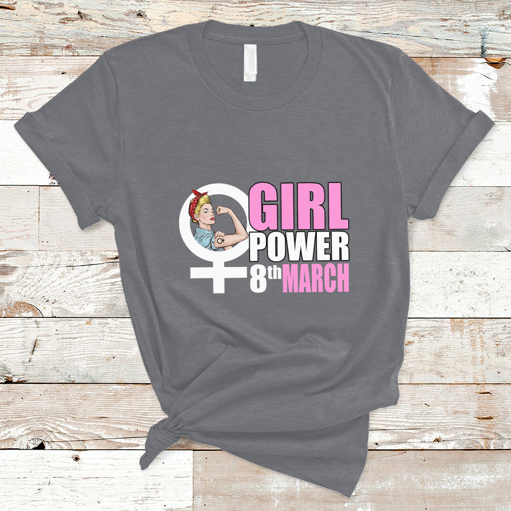 Happy International Womens Day 8 March Feminst Womens Rights T-Shirt - Wonder Print Shop