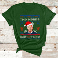 Santa Joe Biden Happy 4th Of Easter Ugly Christmas Sweater T Shirt - Wonder Print Shop