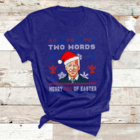 Santa Joe Biden Happy 4th Of Easter Ugly Christmas Sweater T Shirt - Wonder Print Shop