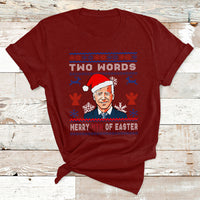 Santa Joe Biden Happy 4th Of Easter Ugly Christmas Sweater T Shirt - Wonder Print Shop