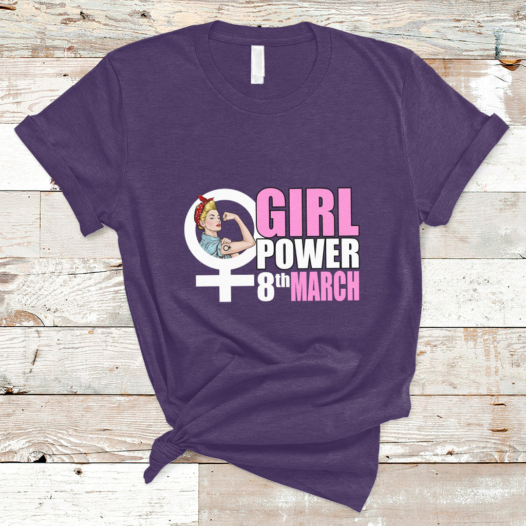 Happy International Womens Day 8 March Feminst Womens Rights T-Shirt - Wonder Print Shop