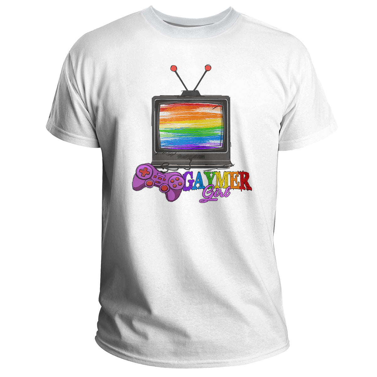 Gaymer Girl Video Game Gay Pride Rainbow Gift Women Girls, LGBT T Shirt - Wonder Print Shop