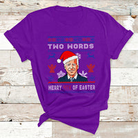 Santa Joe Biden Happy 4th Of Easter Ugly Christmas Sweater T Shirt - Wonder Print Shop