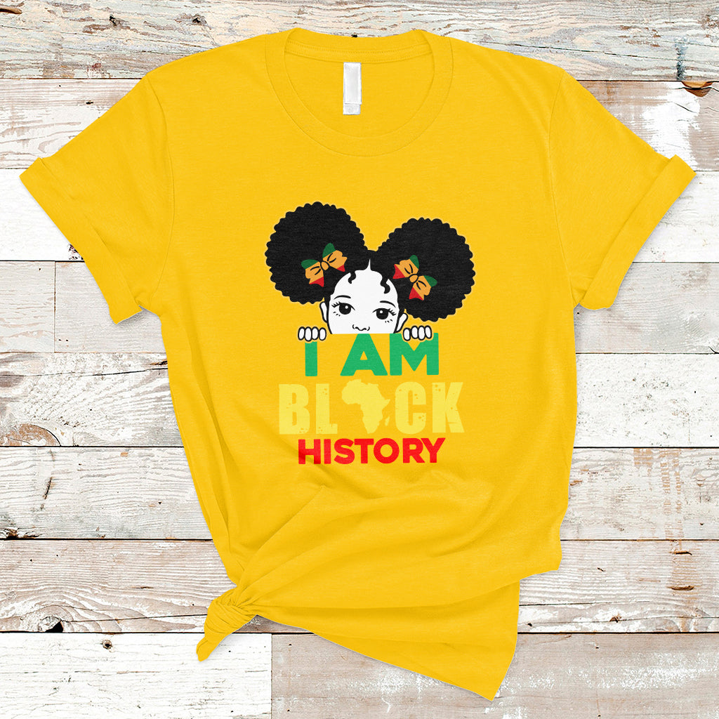 I Am Black History Shirt For Kids Girls Black History Month T Shirt - Wonder Print Shop