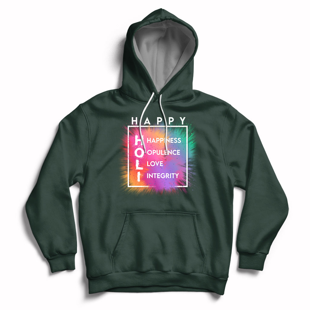Happy Holi Meaningful Holi Definition H-O-L-I Holi India Festival Of Colors Hoodie - Wonder Print Shop