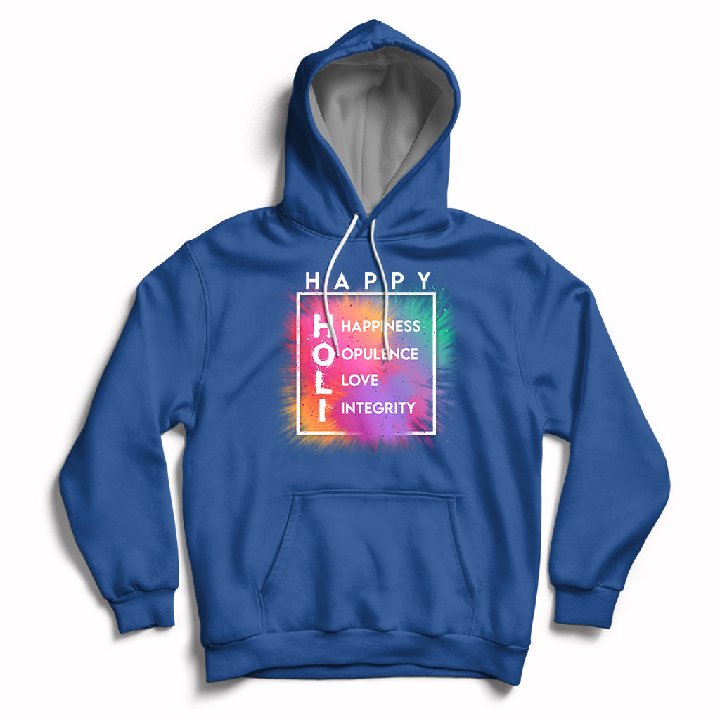 Happy Holi Meaningful Holi Definition H-O-L-I Holi India Festival Of Colors Hoodie - Wonder Print Shop