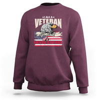 I Am A Veteran My Oath Never Expires Patriotic American Flag Sweatshirt - Wonder Print Shop