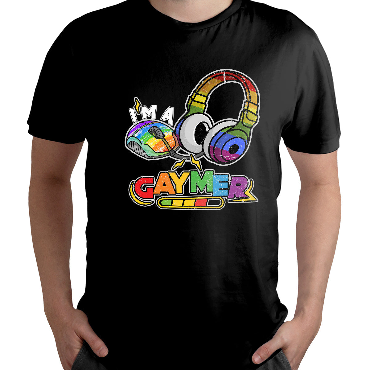 GAYMER LGBT Pride Gay Gamer Rainbow Controller Headphones, LGBT T Shirt - Wonder Print Shop