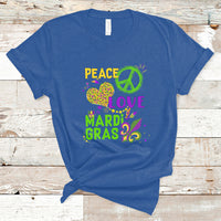 Peace Love Mardi Gras Parade Mardi Gras Costume Carnival T-Shirt - Wonder Print Shop