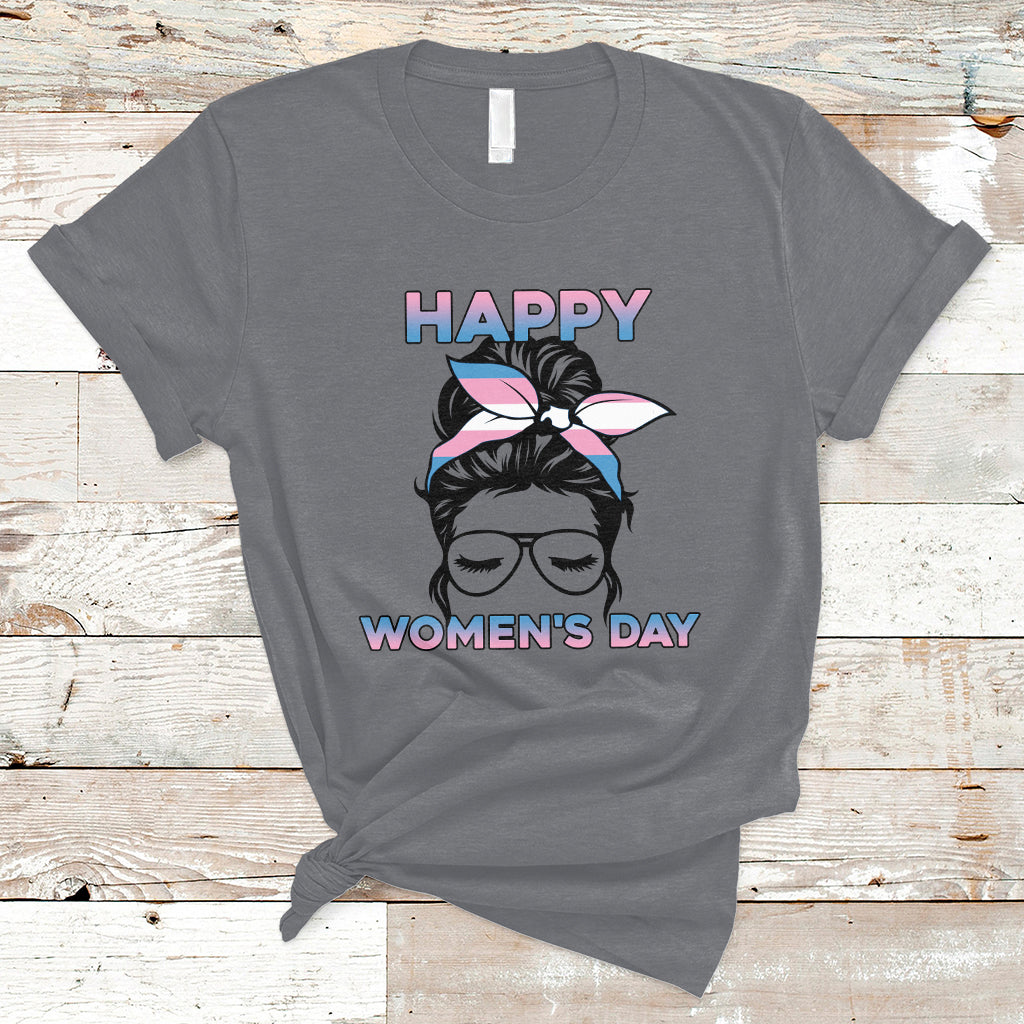 Happy Women's Day Embrace Equity Trans Women Are Women T-Shirt - Wonder Print Shop
