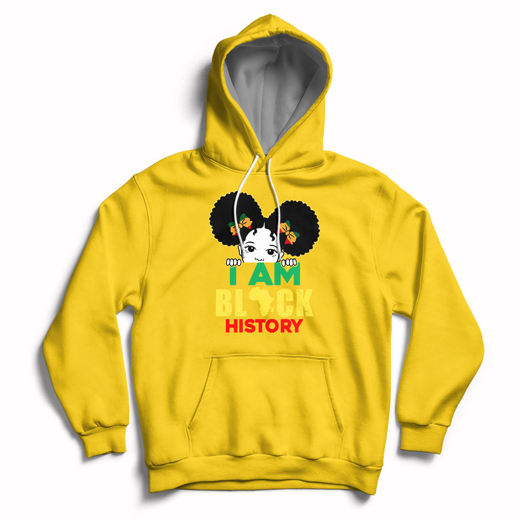 I Am Black History Shirt For Kids Girls Black History Month Hoodie - Wonder Print Shop