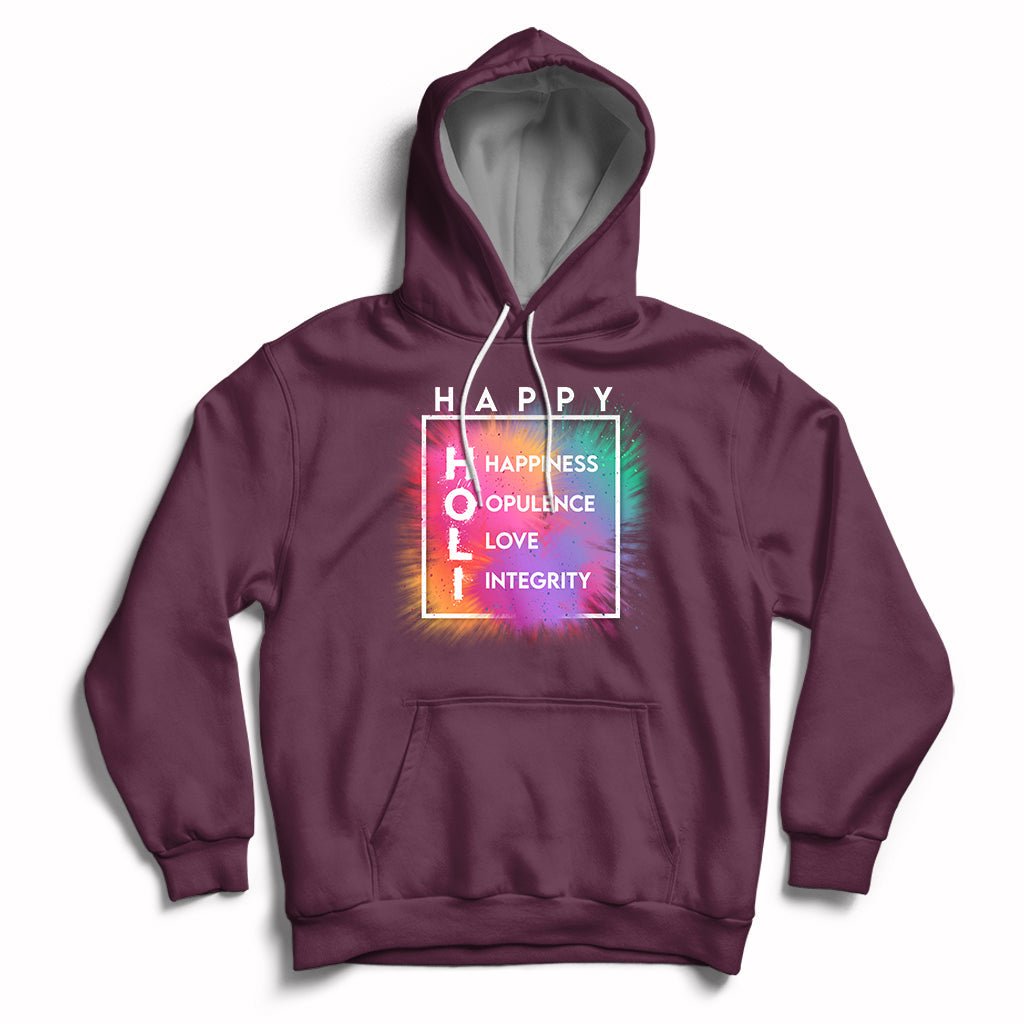 Happy Holi Meaningful Holi Definition H-O-L-I Holi India Festival Of Colors Hoodie - Wonder Print Shop