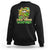 Thick Thighs Lucky Vibes Funny St Patrick's Day Leopard Lips Sweatshirt - Wonder Print Shop